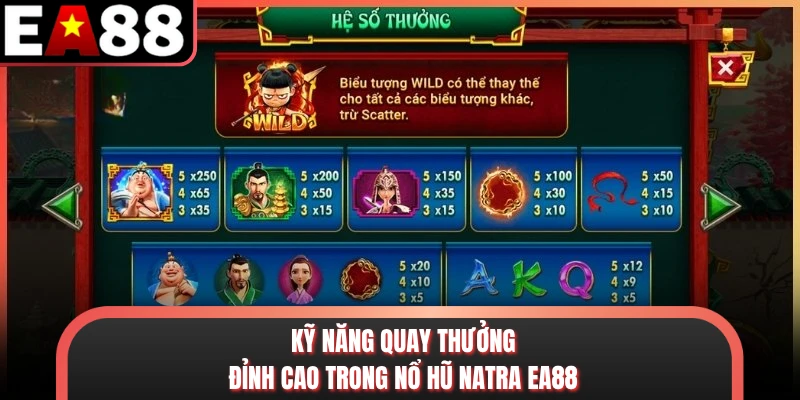 Kỹ năng quay thưởng đỉnh cao trong nổ hũ Natra EA88